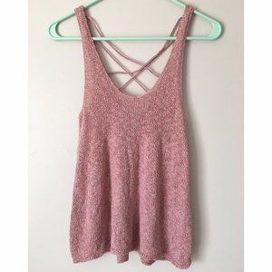 American Eagle Pink Knit Tank Top